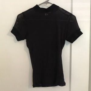Urban outfitters black mesh top